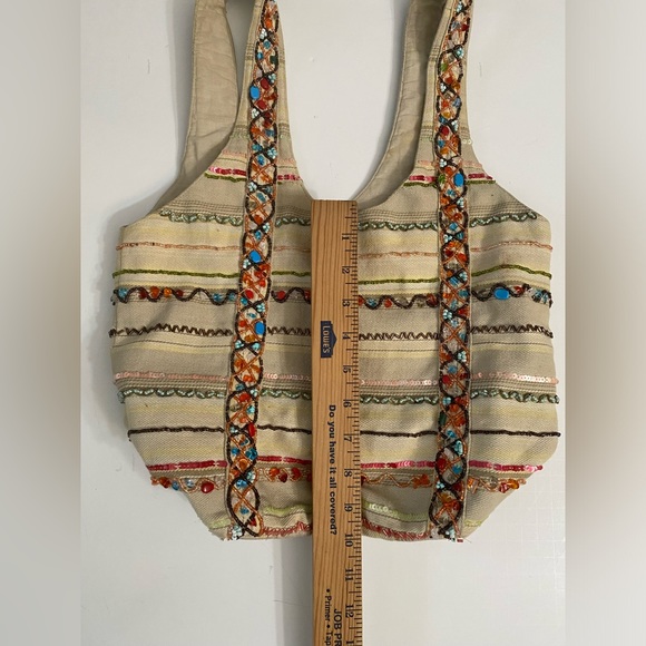 Chan Luu Beaded Boho bucket Bag 100% Cotton - Picture 9 of 16